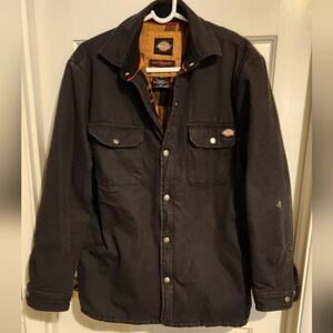 Dickies Black Canvas Shirt Jacket for Men , Size M